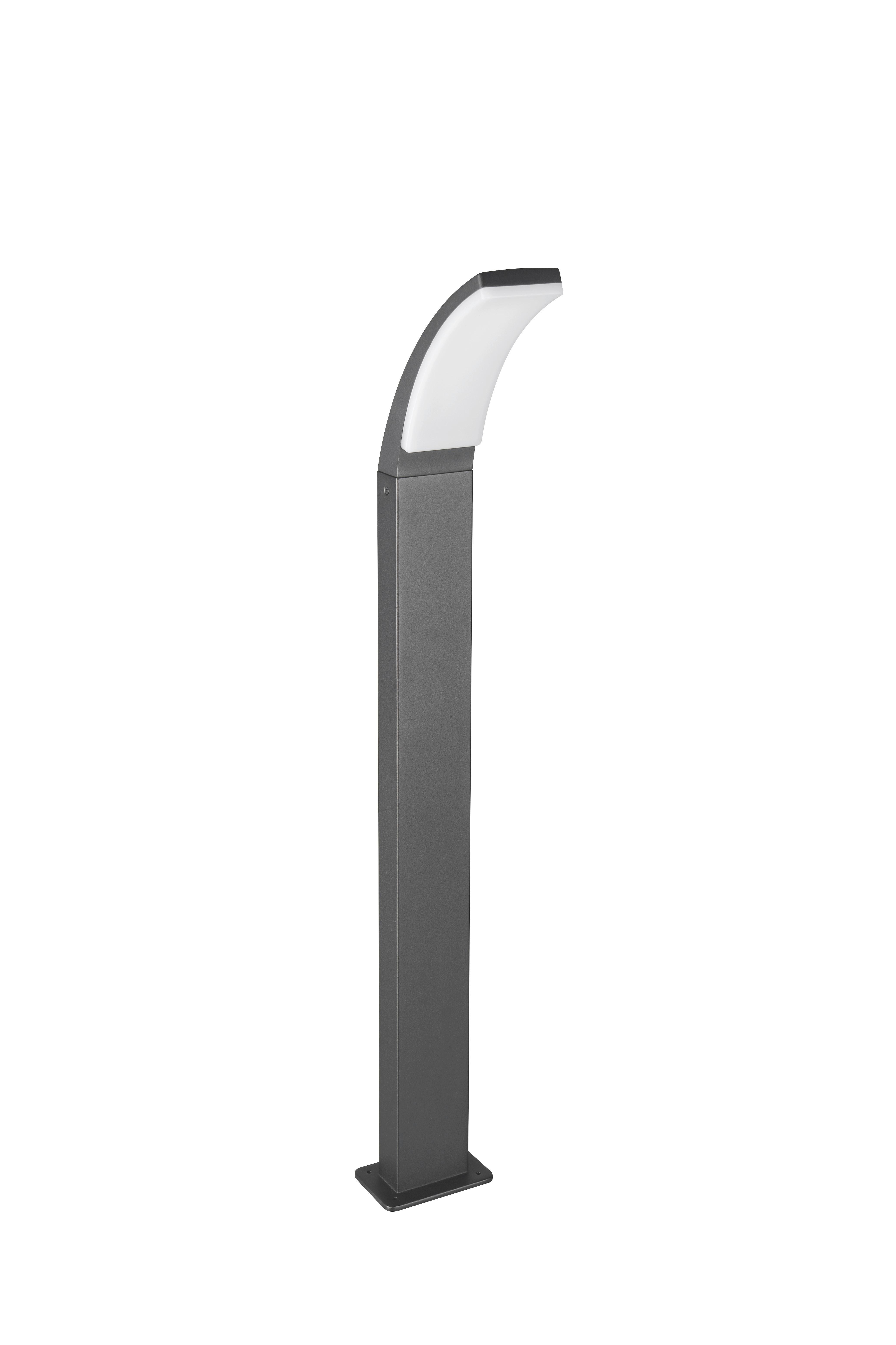 Wegeleuchte Beja Anthrazit Weiß B: 21 Cm - Anthrazit/Weiß, Design, Kunststoff/Metall (12/21/100cm)