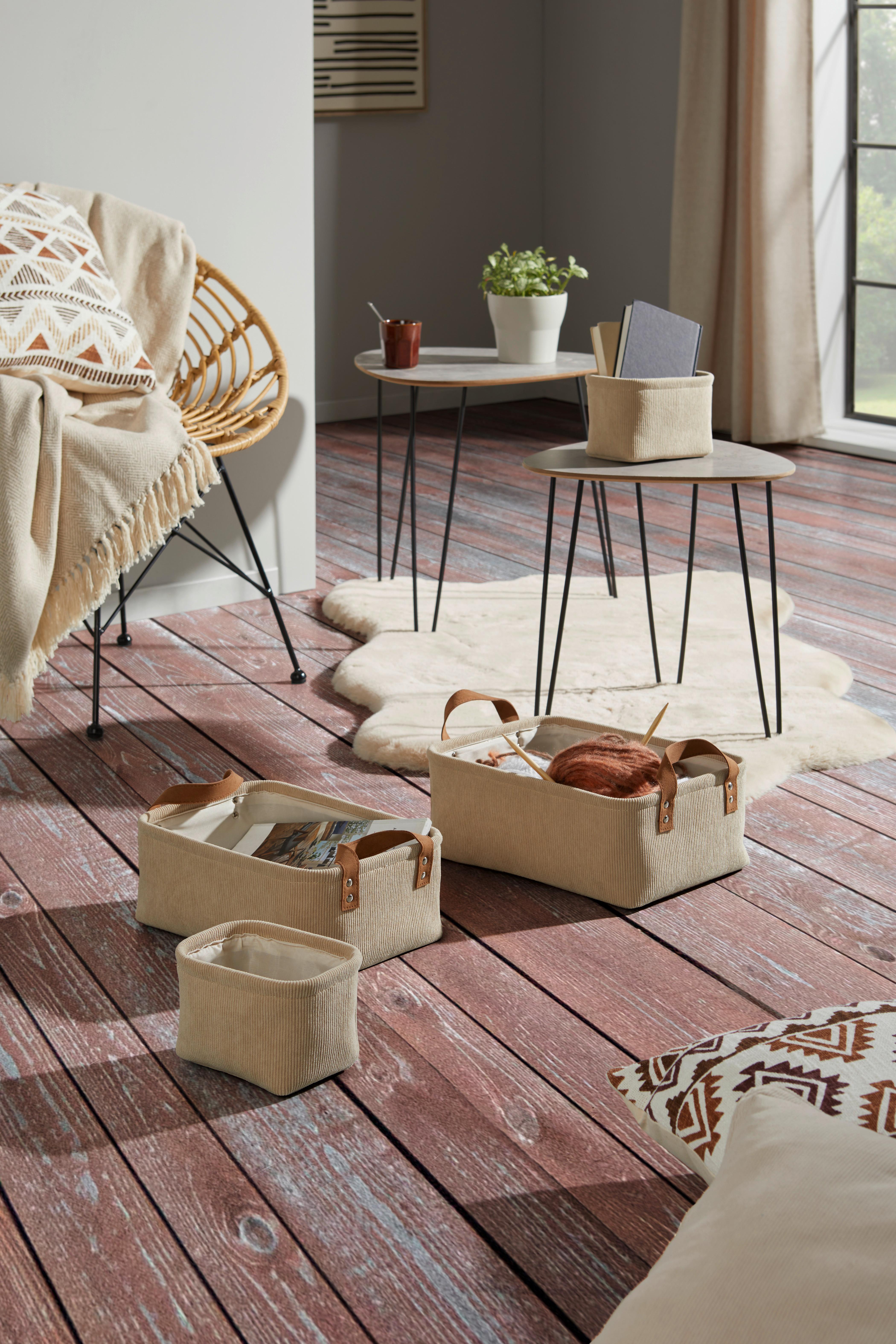 Korb Krisi - S - Beige, Basics, Kunststoff/Textil (18/13/12cm) - James Wood