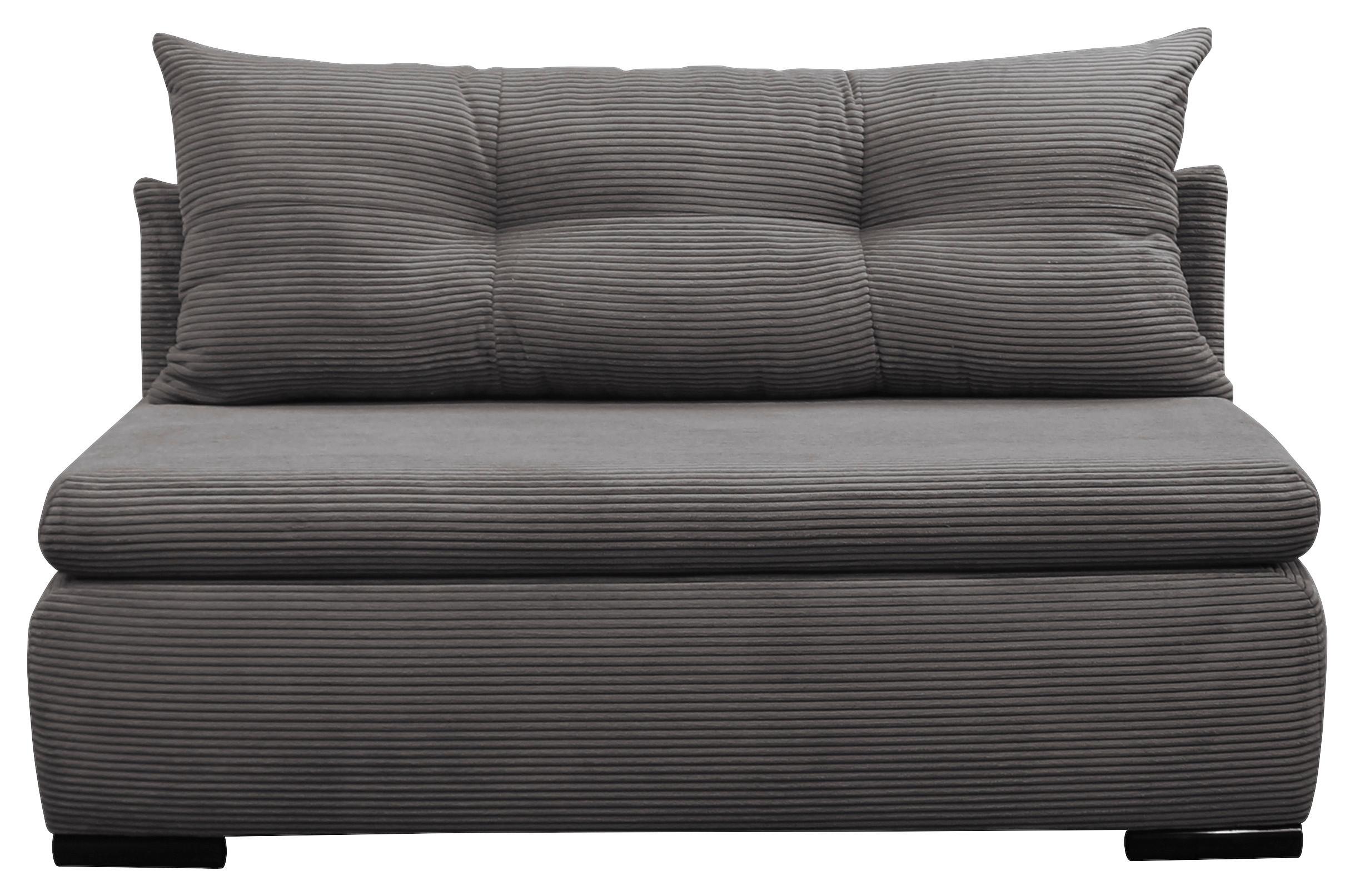 2-sitzer-sofa Yellow Mit Schlaffunktion Grau Cord