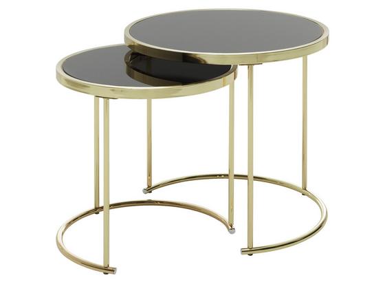 Satztisch Cora 2-Teilig - Goldfarben, Design, Glas/Metall (42/45/42cm) - Livetastic Satztisch Cora 2-Teilig - Goldfarben, Design, Glas/Metall (42/45/42cm) - Livetastic