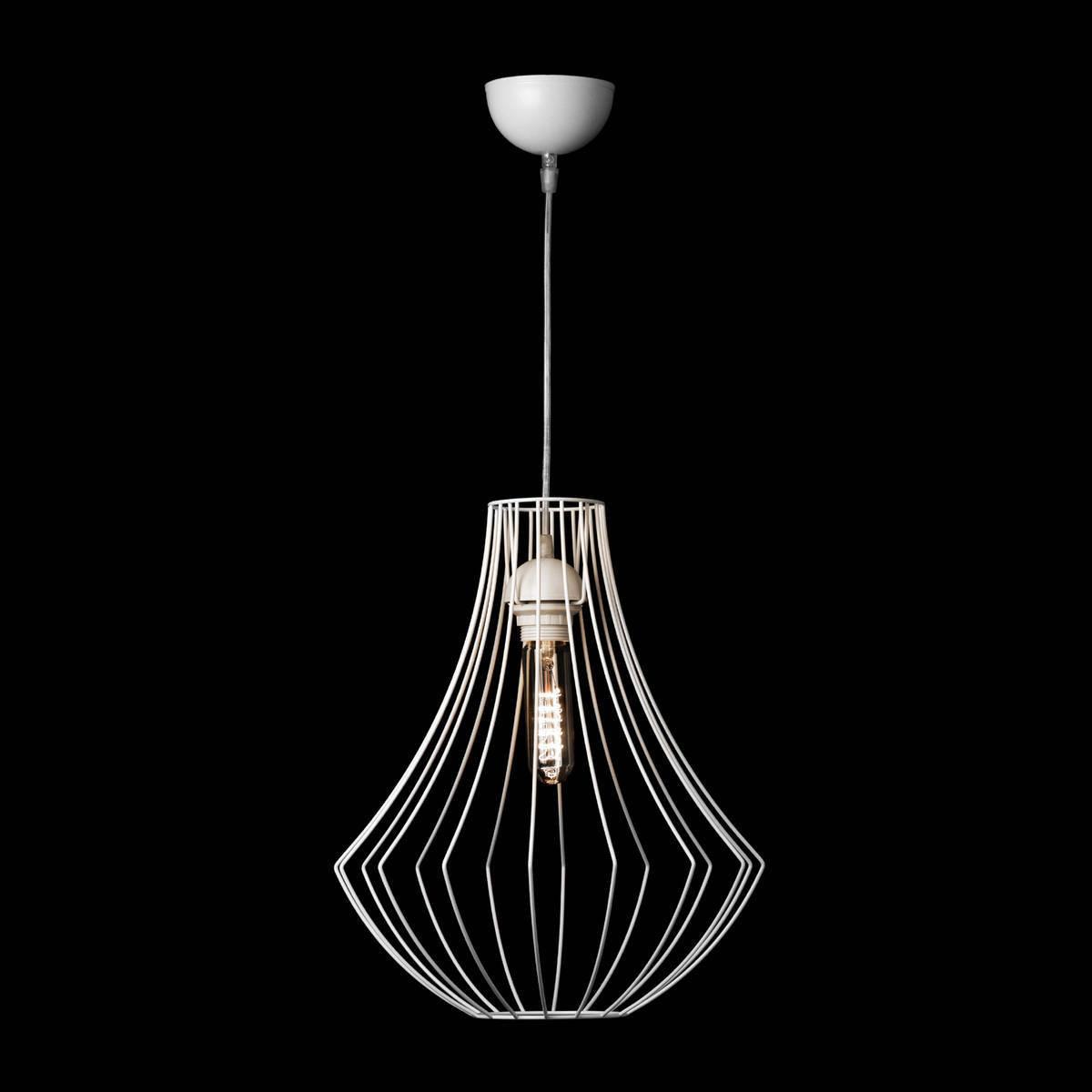 Hängeleuchte Jasmin H: 40 Cm 1-Flammig - Weiß, Trend, Metall (32/40/32cm) - Kayoom