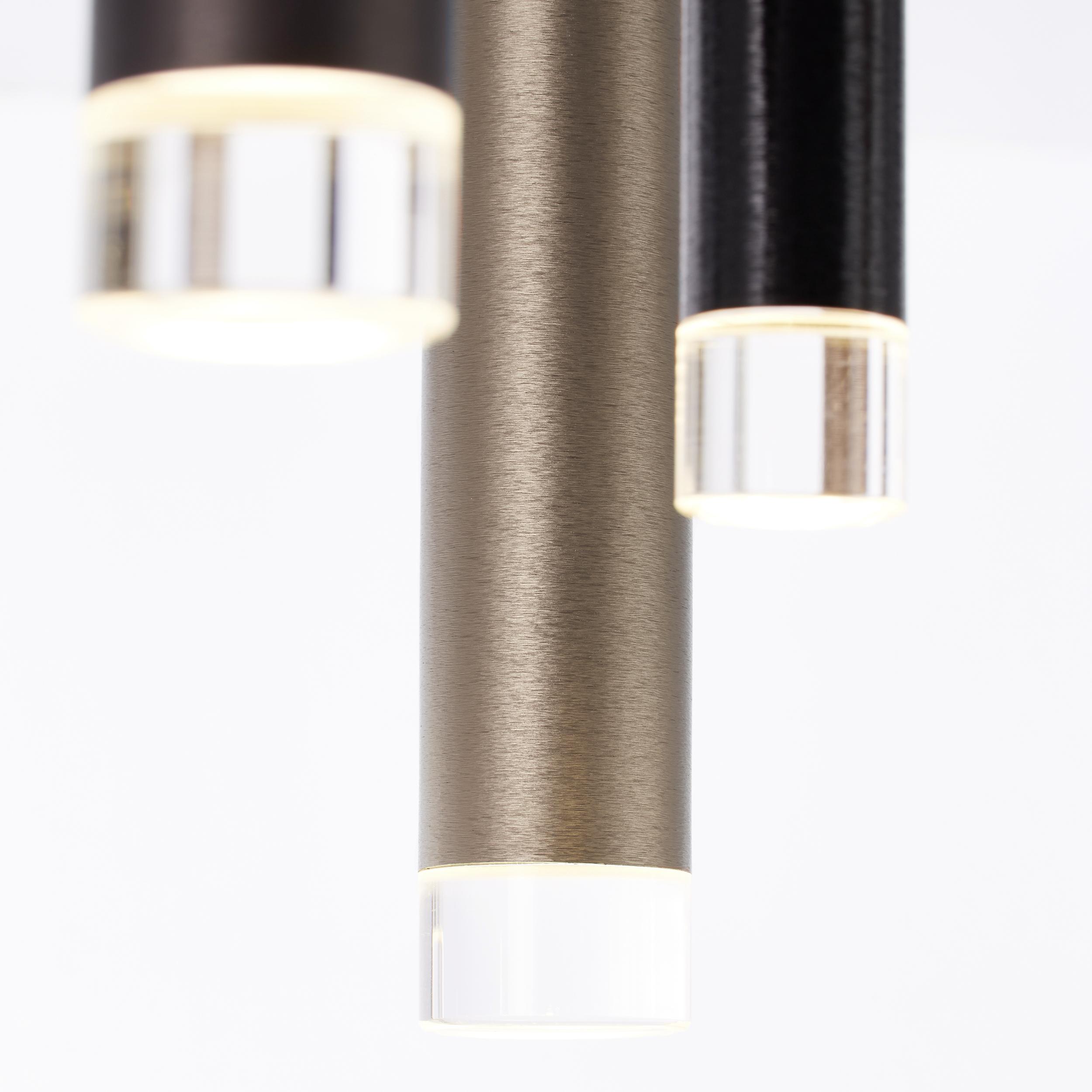 Led-deckenleuchte G93769/20 Cembalo - Schwarz/Alufarben, Design, Kunststoff/Metall (50/35/21cm) - Brilliant