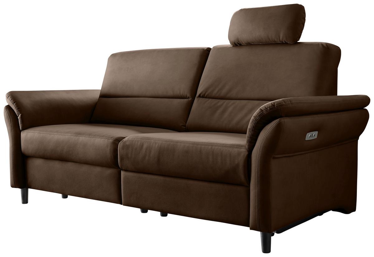 3-Sitzer-Sofa Cavoli, Braun R B: 192 cm - Schwarz/Braun, MODERN, Textil (192/90/89cm) - Livetastic