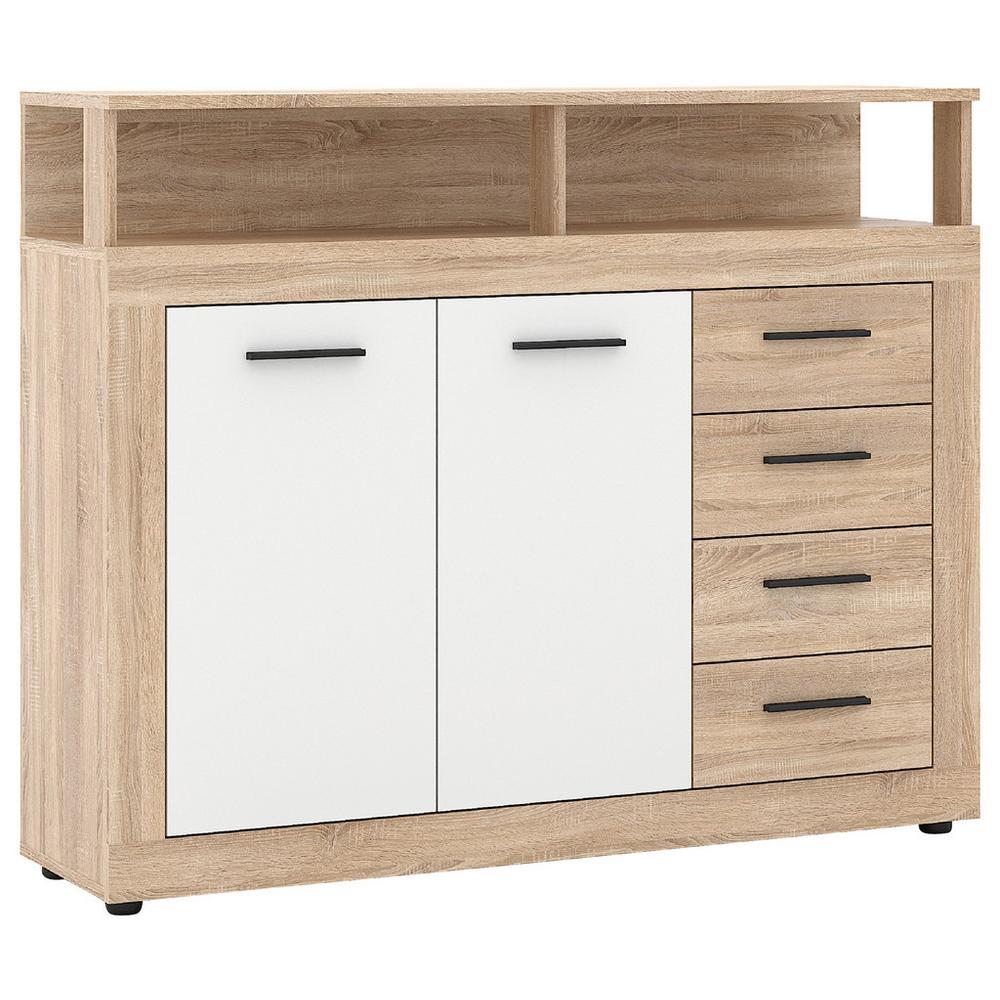 Komoda LUNA dub/biela