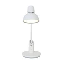 LED-Schreibtischleuchte Luana - Weiß, MODERN, Kunststoff/Metall (46,7/23,9/16,4cm) - Luca Bessoni