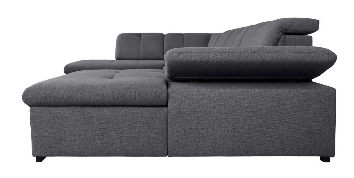 Wohnlandschaft Ramzes Dunkelgrau U: 215x328x173 cm - Dunkelgrau/Beige, Design, Textil (215/328/173cm) - MID.YOU