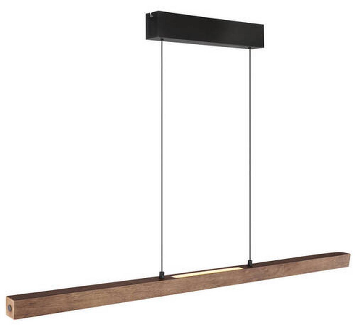 Led-hängeleuchte 17015 - Dunkelbraun/Opal, Natur, Holz/Kunststoff (115/4,5/150cm) - Globo