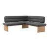 Eckbank Beluna Ii Webstoff Schwarz, B: 192 Cm - Eichefarben/Schwarz, KONVENTIONELL, Holz/Textil (192/170cm) - James Wood