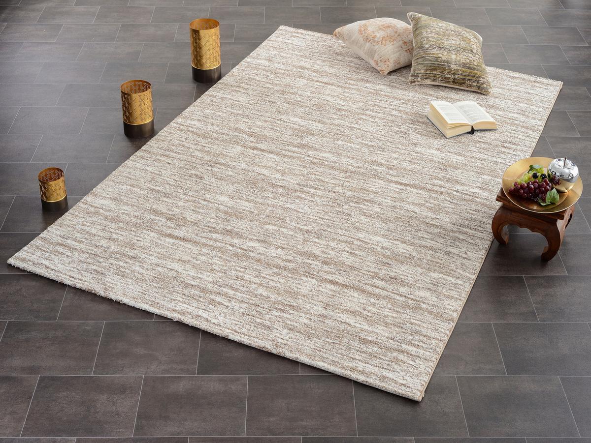 Webteppich Braun Sofi Lori 65x130 cm - Creme/Braun, Design, Textil (65/130cm) - Novel