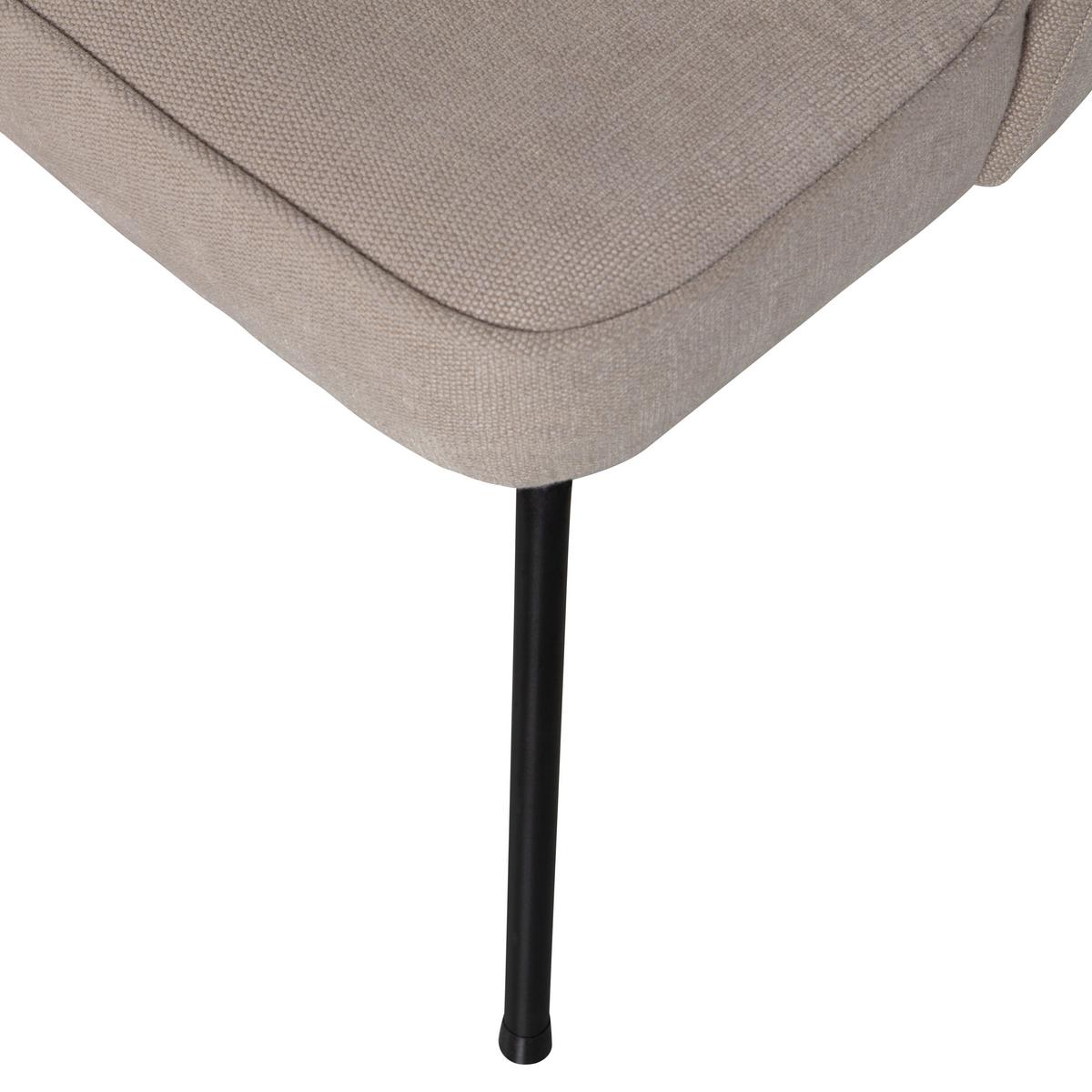 Stuhl-Set Vogue Schwarz/Sandfarben B: 50cm - Sandfarben/Schwarz, MODERN, Textil/Metall (50/83/57cm) - Livetastic