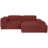 ECKSOFA Hannah Rot 252x170 cm - Rot/Schwarz, Design, Textil (252/170cm) - MID.YOU