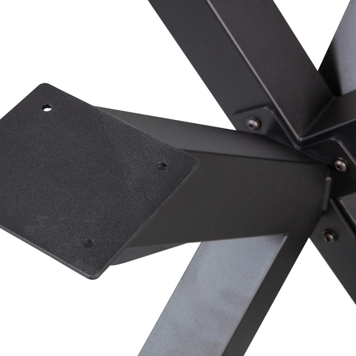 TISCHGESTELL Tablo Schwarz B: 159cm - Schwarz, MODERN, Metall (159/72/77cm) - Livetastic