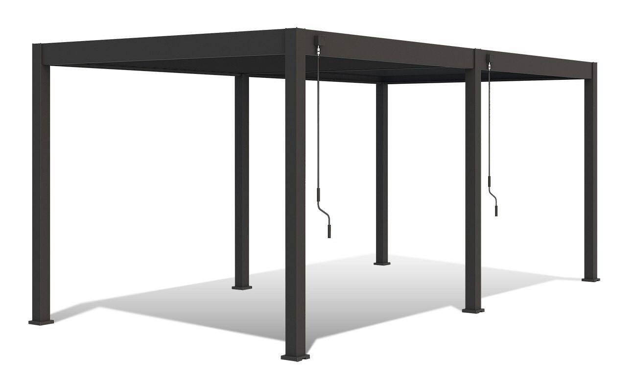 Pavillon Deluxe 600x300cm Wetterfest, Gartenpavillon - Anthrazit, Basics, Metall (600/255/300cm) - WEIDE