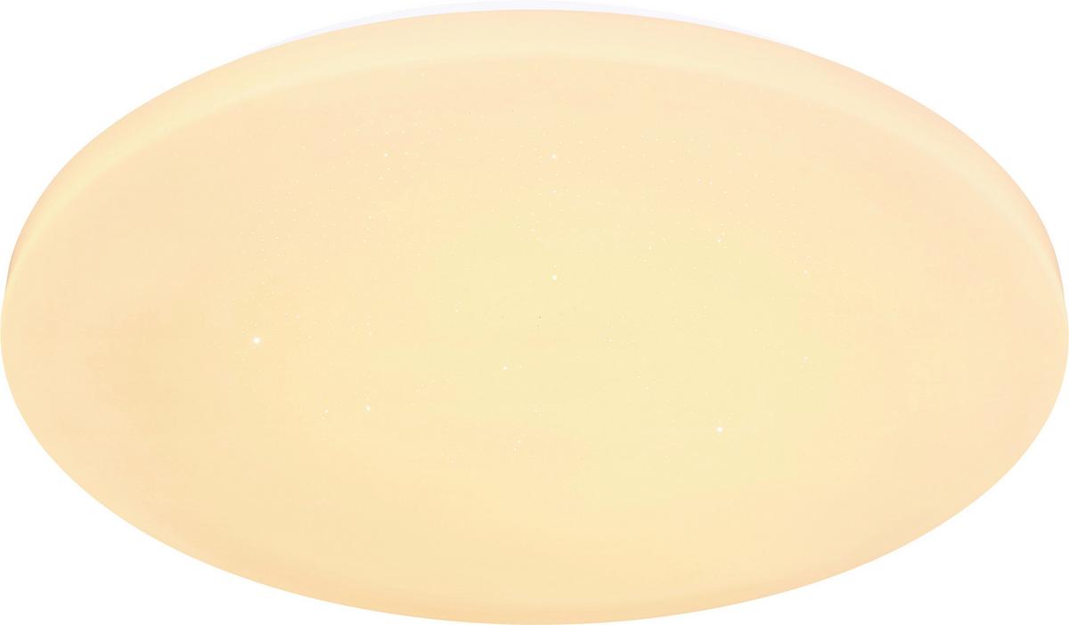 LED-Deckenleuchte Hanna Ø 50 cm mit Farbwechsler - Opal/Weiß, MODERN, Kunststoff/Metall (50/7cm) - Luca Bessoni