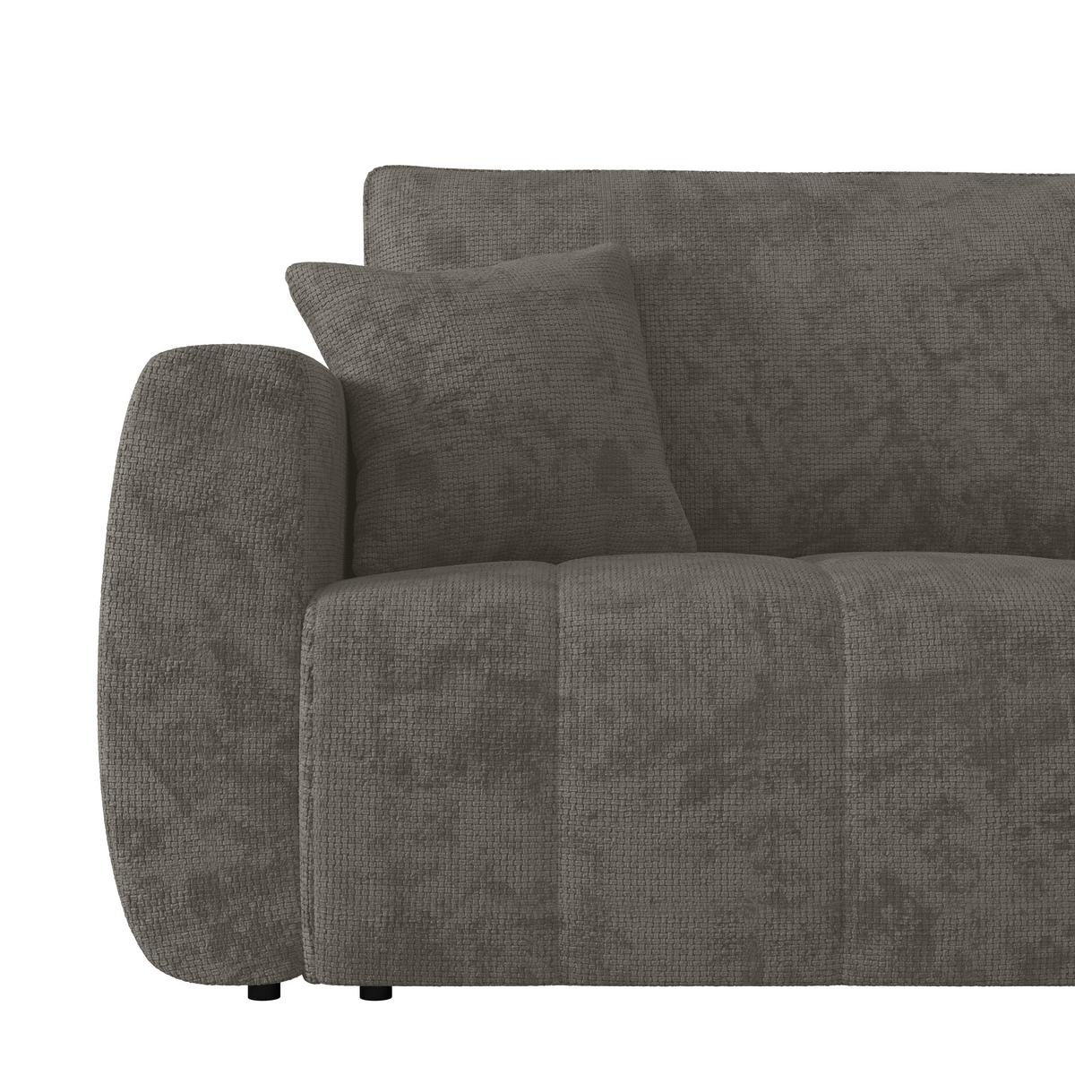 Schlafsofa Bali - Anthrazit/Schwarz, MODERN, Holz/Textil (245/74-90/104cm) - Luca Bessoni