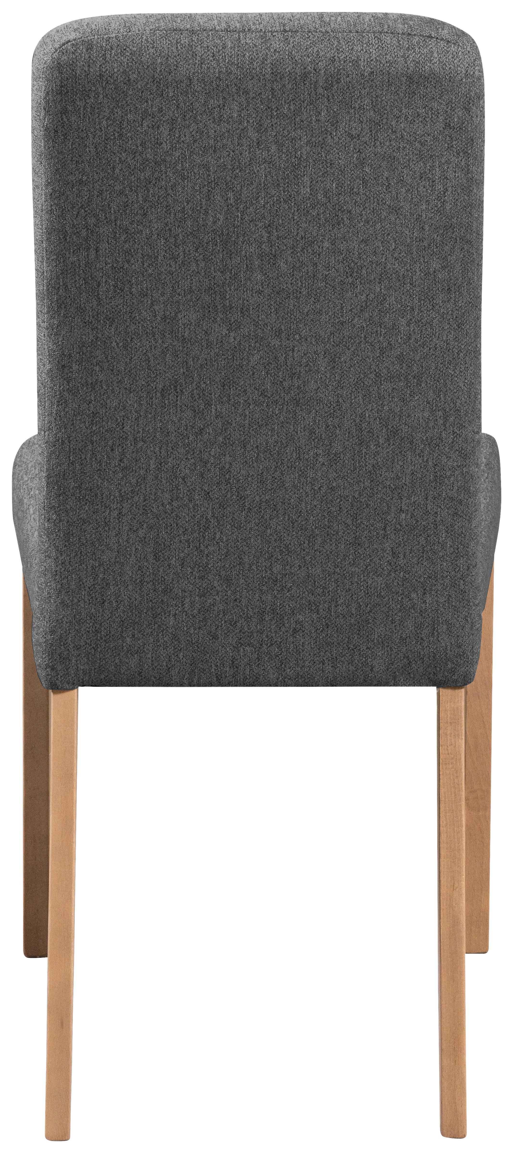 Stuhl Emma II - Eichefarben/Grau, KONVENTIONELL, Holz/Textil (43/91/58cm)