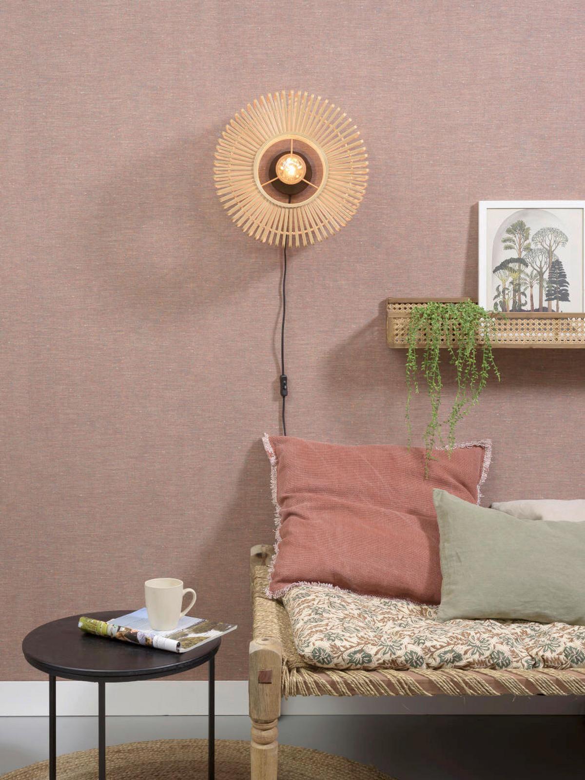 Wandleuchte Bromo/w/4018/n - Naturfarben, Trend, Holz (20/40cm) - Good & Mojo