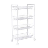 UNIVERZÁLNY VOZÍK SILVIA 2 - biela, Modern, kov/plast (44/84/26cm)