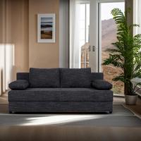 Schlafsofa Mega Schwarz B: 190 cm - Schwarz, Design, Holzwerkstoff/Textil (190/80/75cm) - P & B