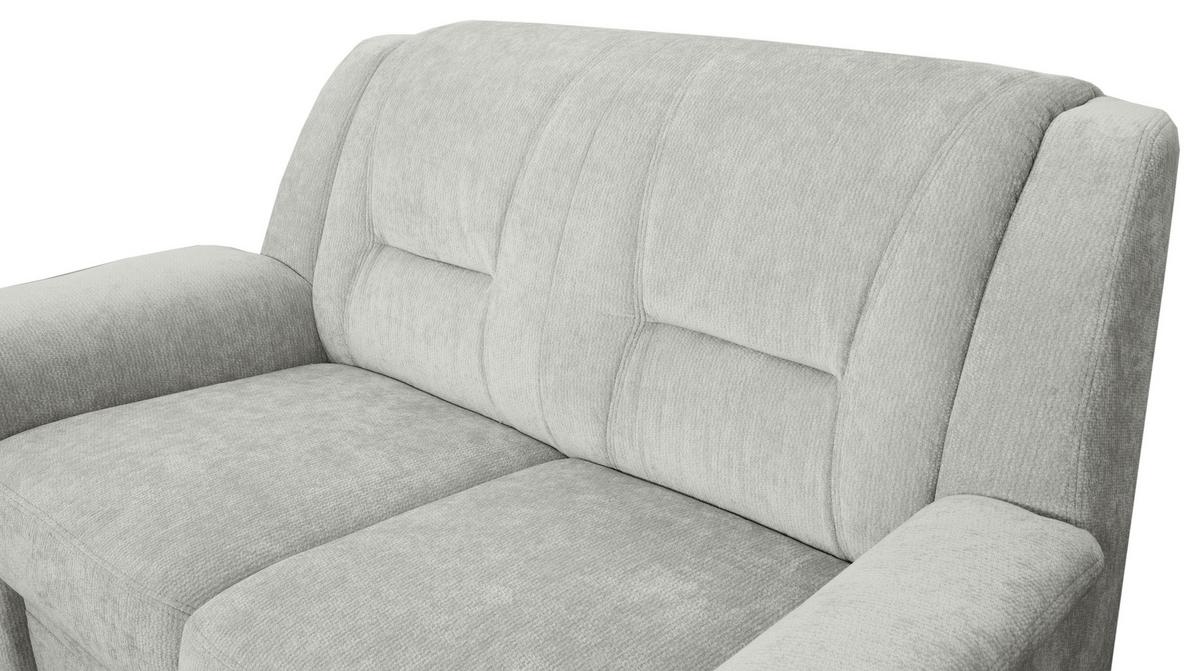 2-SITZER-SOFA Rafael, Hellgrau B: 152 cm - Hellgrau/Schwarz, Trend, Textil (152/95/95cm)
