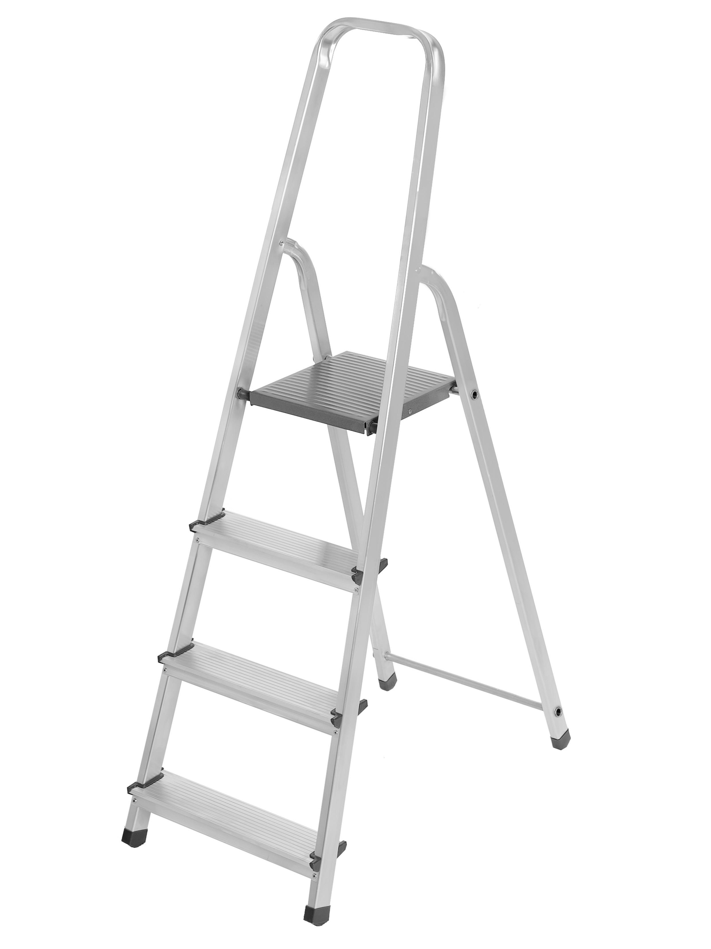 Létra Drald-4 - ezüst, fém (145/43/75cm)