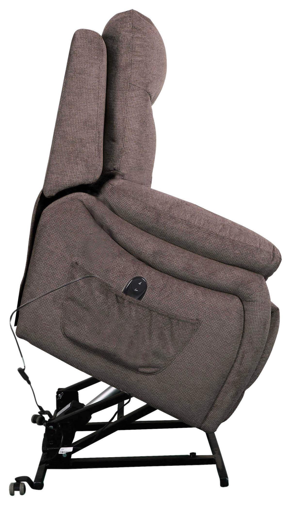 Relaxsessel Mario Webstoff Braun, B: 89 Cm - Schwarz/Braun, MODERN, Textil/Metall (89/107/94cm) - James Wood