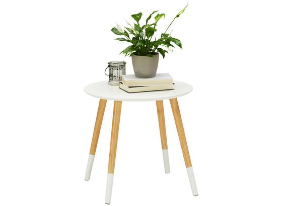 Odkladací Stolík Vicenca - prírodné farby/biela, Moderný, drevo/kompozitné drevo (48/46/48cm) - Modern Living Odkladací Stolík Vicenca - prírodné farby/biela, Moderný, drevo/kompozitné drevo (48/46/48cm) - Modern Living