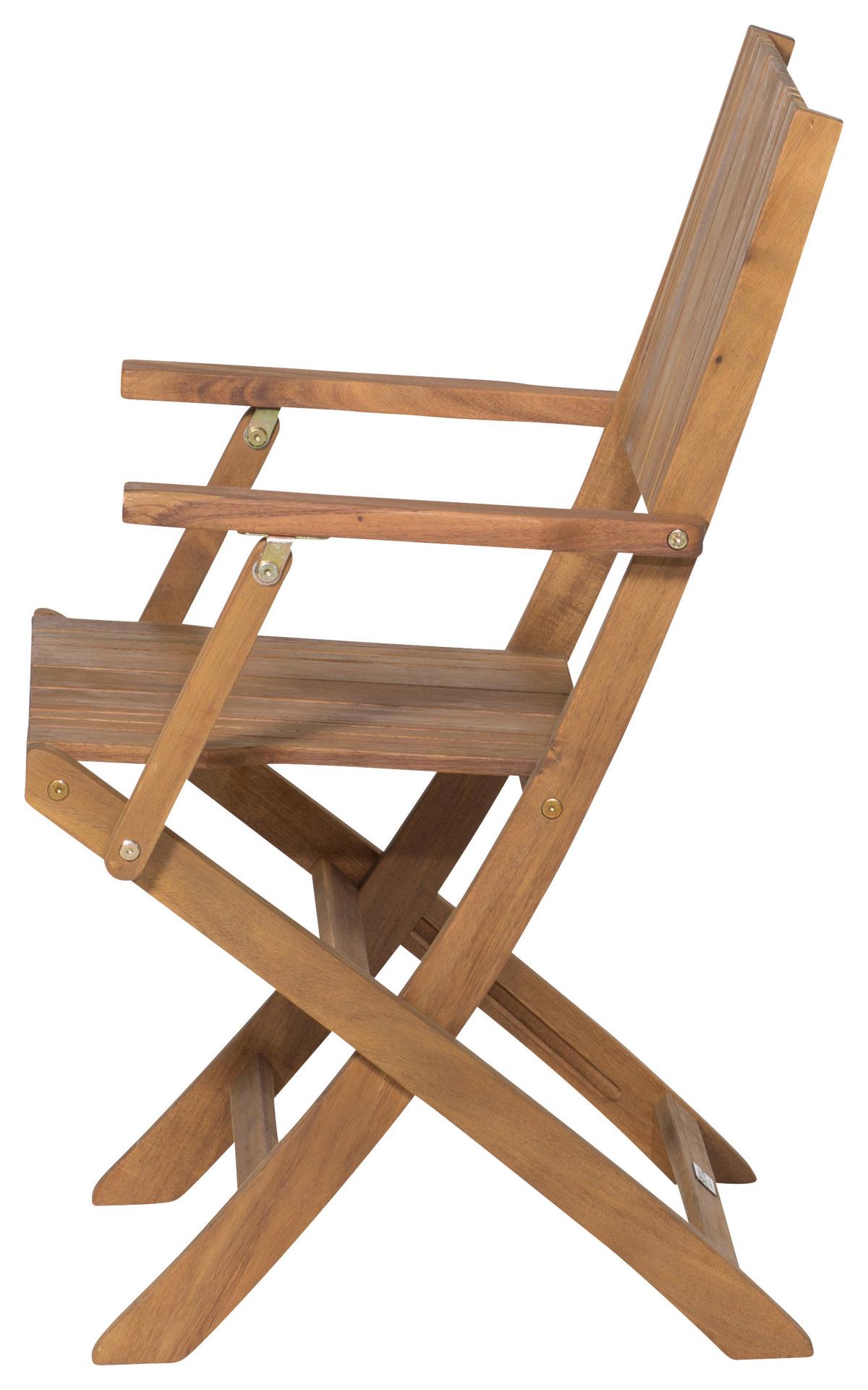 Gartensessel Klappbar Falun Echtholz - Akaziefarben, KONVENTIONELL, Holz (51/89/55cm) - Siena Garden