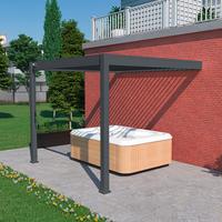 Pavillon Deluxe 400x300cm Sturmfest, Gartenpavillon - Anthrazit, Basics, Metall (400/255/300cm) - WEIDE