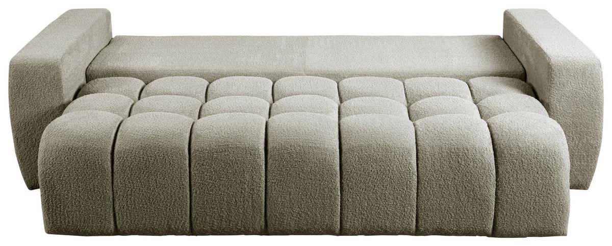 Schlafsofa Cloud Taupe B: 250 Cm - Taupe/Schwarz, Basics, Textil (250/86/140cm) - Livetastic