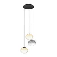 ZÁVESNÉ LED SVIETIDLO PANTOJA - čierna/horčicovožltá, Basics, kov/sklo (52/150cm) - Eglo