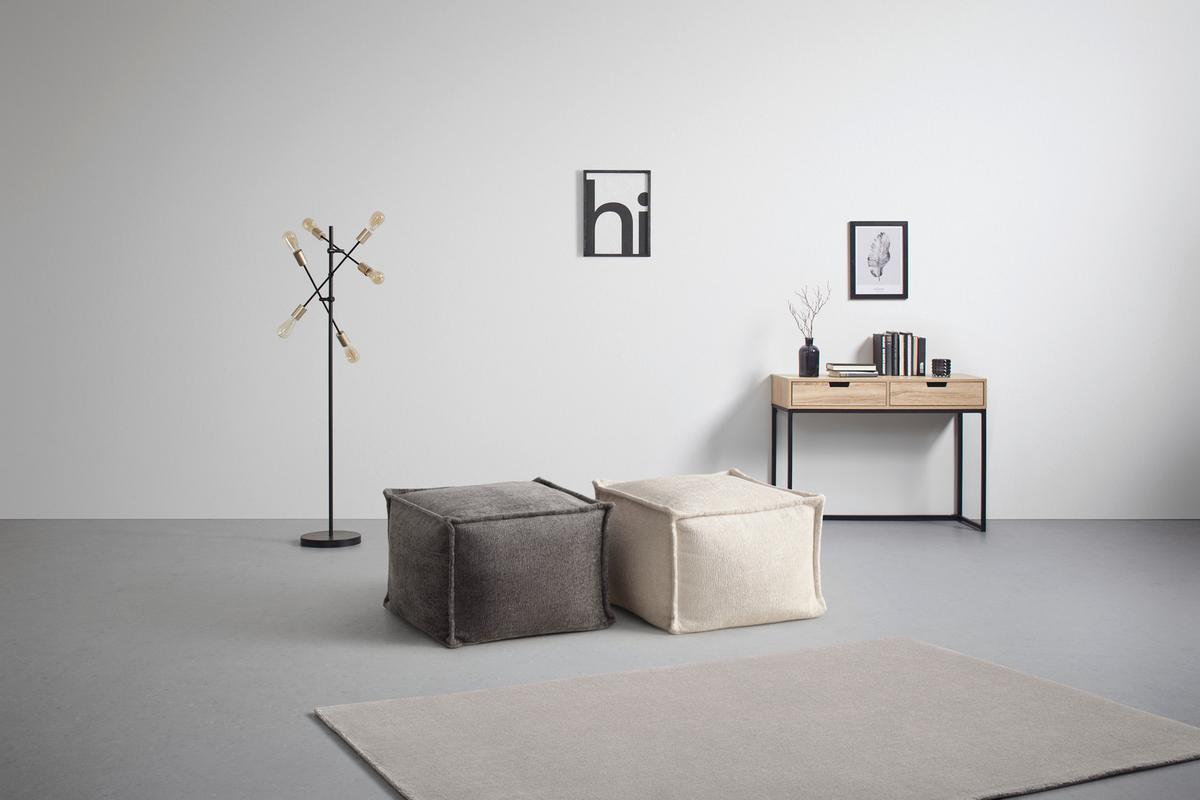 TABURETKA CUBE MEGA - sivá, Modern, textil (70/40/70cm) - Mömax