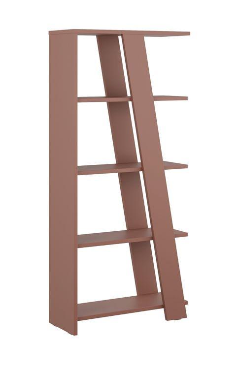 REGÁL NATTA - terakotová, Modern, kompozitné drevo (72/161/29,6cm)