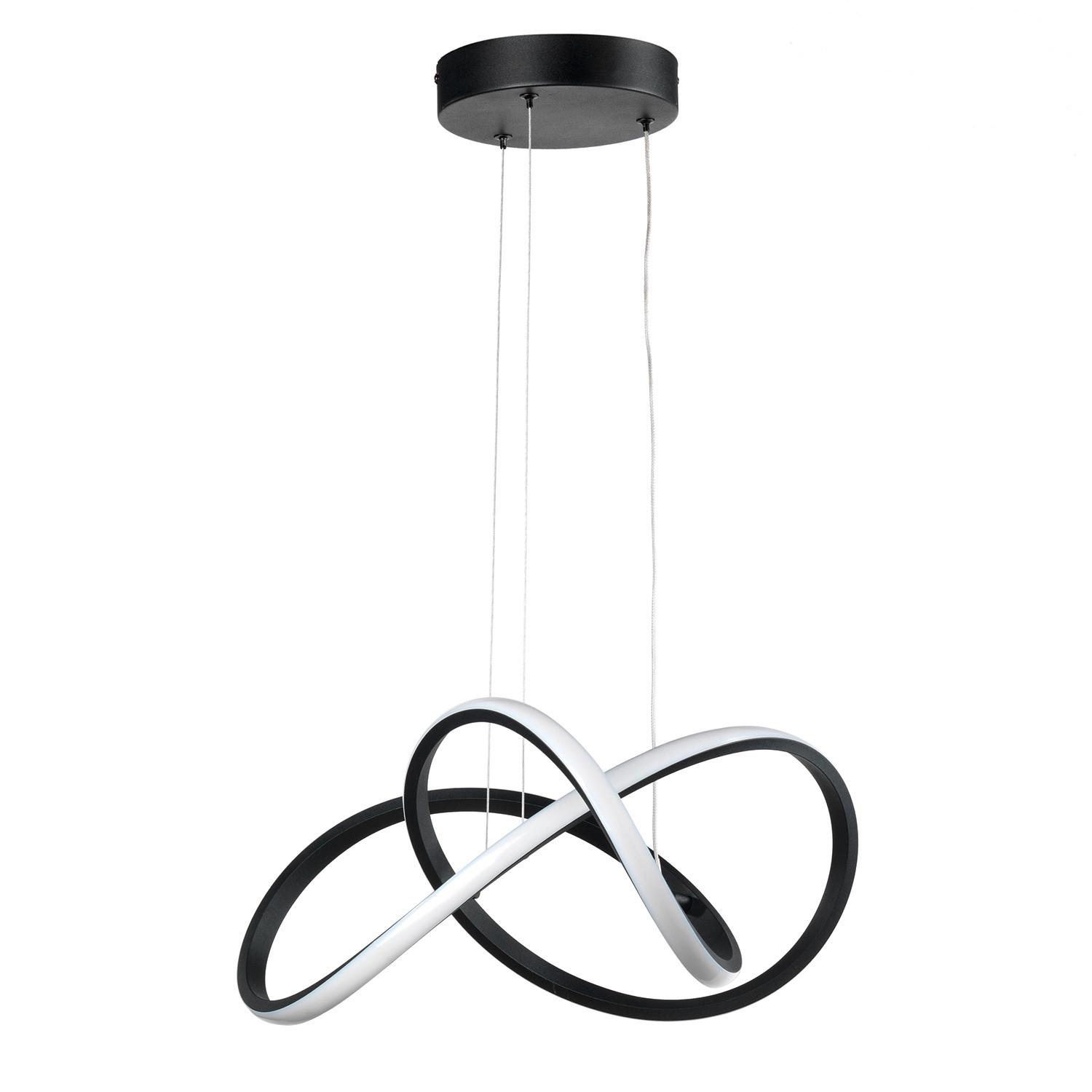 LED-Hängeleuchte 4948/Sn - Schwarz, Design, Kunststoff/Metall (48/100cm)