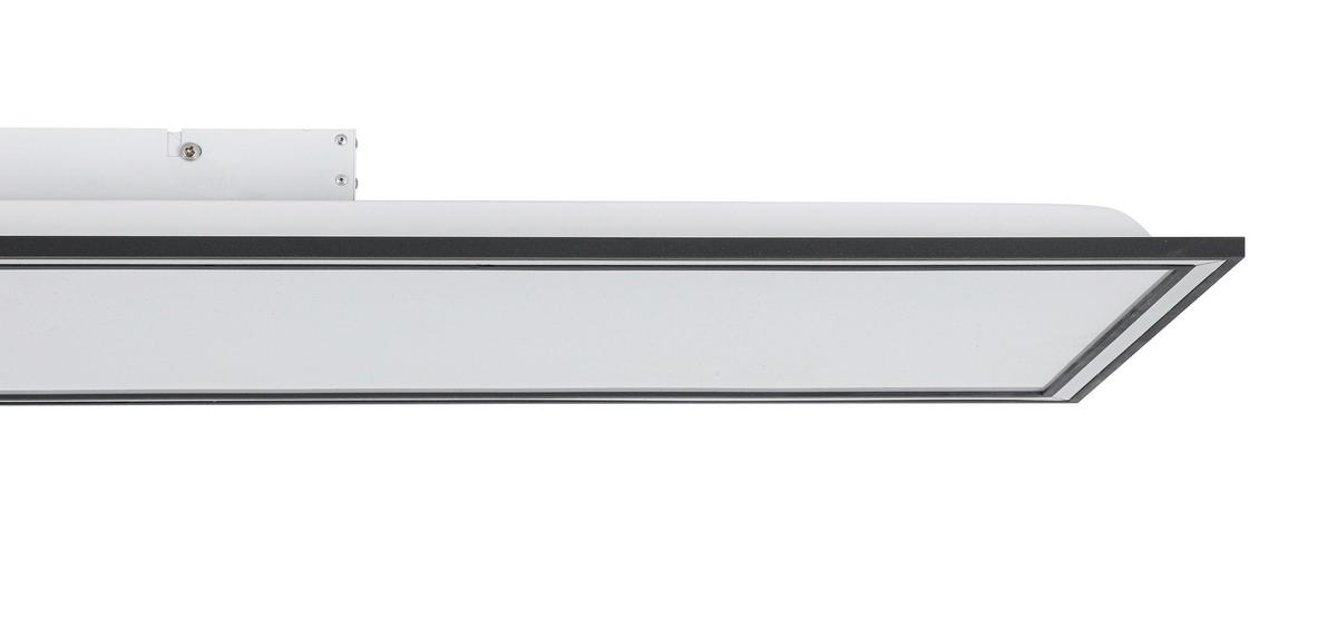 Led-deckenleuchte Bruno - Chromfarben/Schwarz, MODERN, Kunststoff/Metall (120/30/7,5cm) - Luca Bessoni