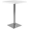 Bartisch Quadrato 70 Bartisch - Edelstahlfarben/Weiß, MODERN, Holzwerkstoff/Metall (70/70/105cm) - MID.YOU