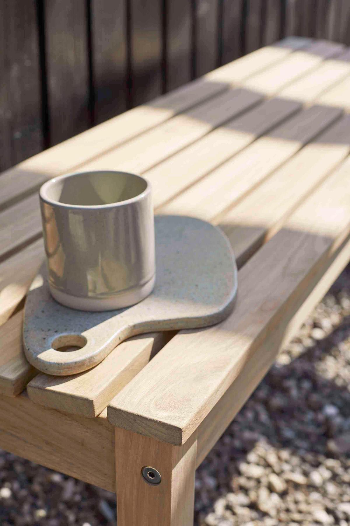Sitzbank Echtholz Teakfarben Vega BHT: 120x43x40 cm - Teakfarben, KONVENTIONELL, Holz (120/43/40cm) - MID.YOU