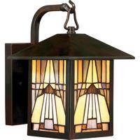 Außenwandleuchte 60 Watt Metall Glas, Wandmontage - Bronzefarben, KONVENTIONELL, Glas/Metall (17.8/28.7/22.6cm) - Elstead Lighting