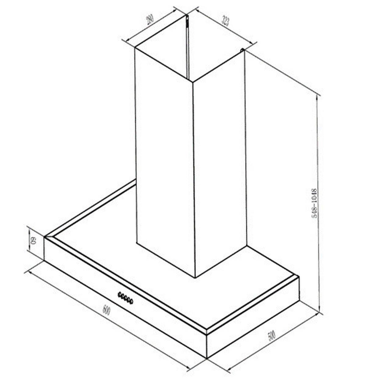 Dunstabzugshaube T1-60a++ixez - Edelstahlfarben, Trend, Metall (60/104,80/50cm) - PKM