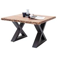 Couchtisch Holz Mit Massiver Tischplatte Cartagena, Akazie - Anthrazit/Akaziefarben, MODERN, Holz/Metall (75/45/75cm)