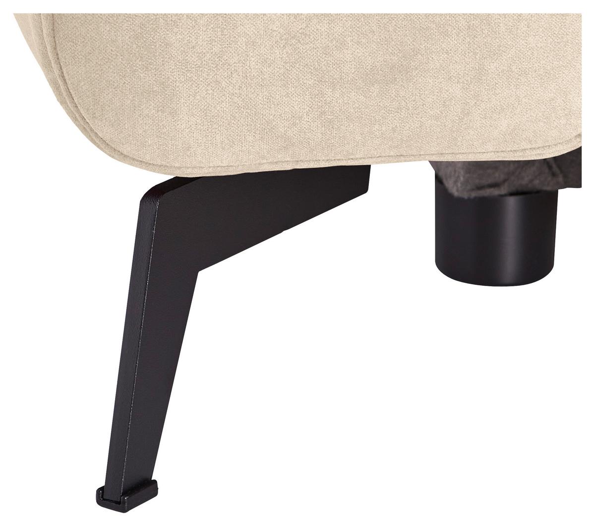Ecksofa Mit Schlaffunktion Adesso Beige Chenille - Beige/Schwarz, KONVENTIONELL, Textil (275/257cm) - MID.YOU