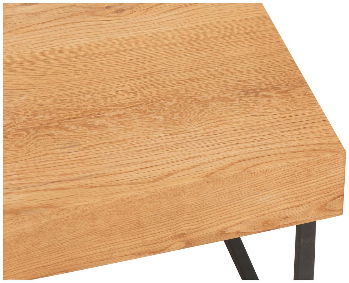 Dohányzóasztal Rimini - fekete/natúr, Modern, faalapú anyag/fa (110/42,8/65cm)
