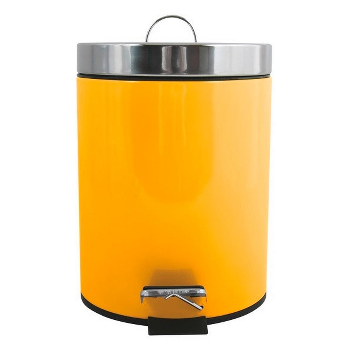 Kosmetikeimer Unis 3l Gelb Metall Dxh 17x25 - Currygelb/Schwarz, Basics, Kunststoff/Metall (17kg)