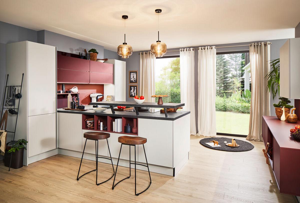 Einbauküchen Pn 210 Frei Planbar Modernes Design - Kaschmir, Holzwerkstoff - Pino