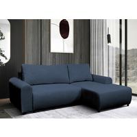 Ecksofa Velo Dunkelblau S: 250x160 cm - Schwarz/Dunkelblau, Design, Textil (250/160cm) - MID.YOU