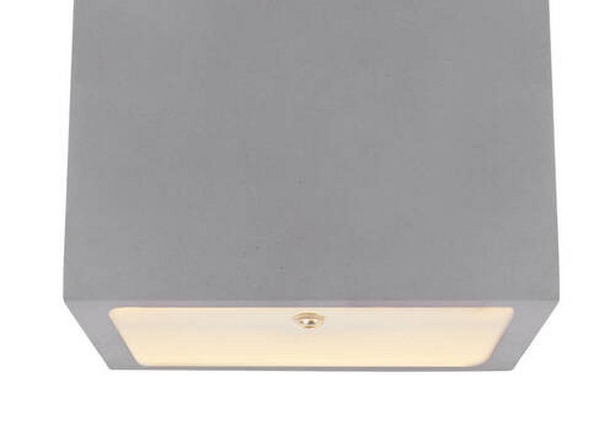 Wandleuchte 55011w4 - Grau, Design, Stein (11,5/11,5/11,5cm) - Globo