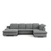Wohnlandschaft Isona Dunkelgrau Chenille - Chromfarben/Dunkelgrau, Design, Textil (165/353/212cm) - Livetastic