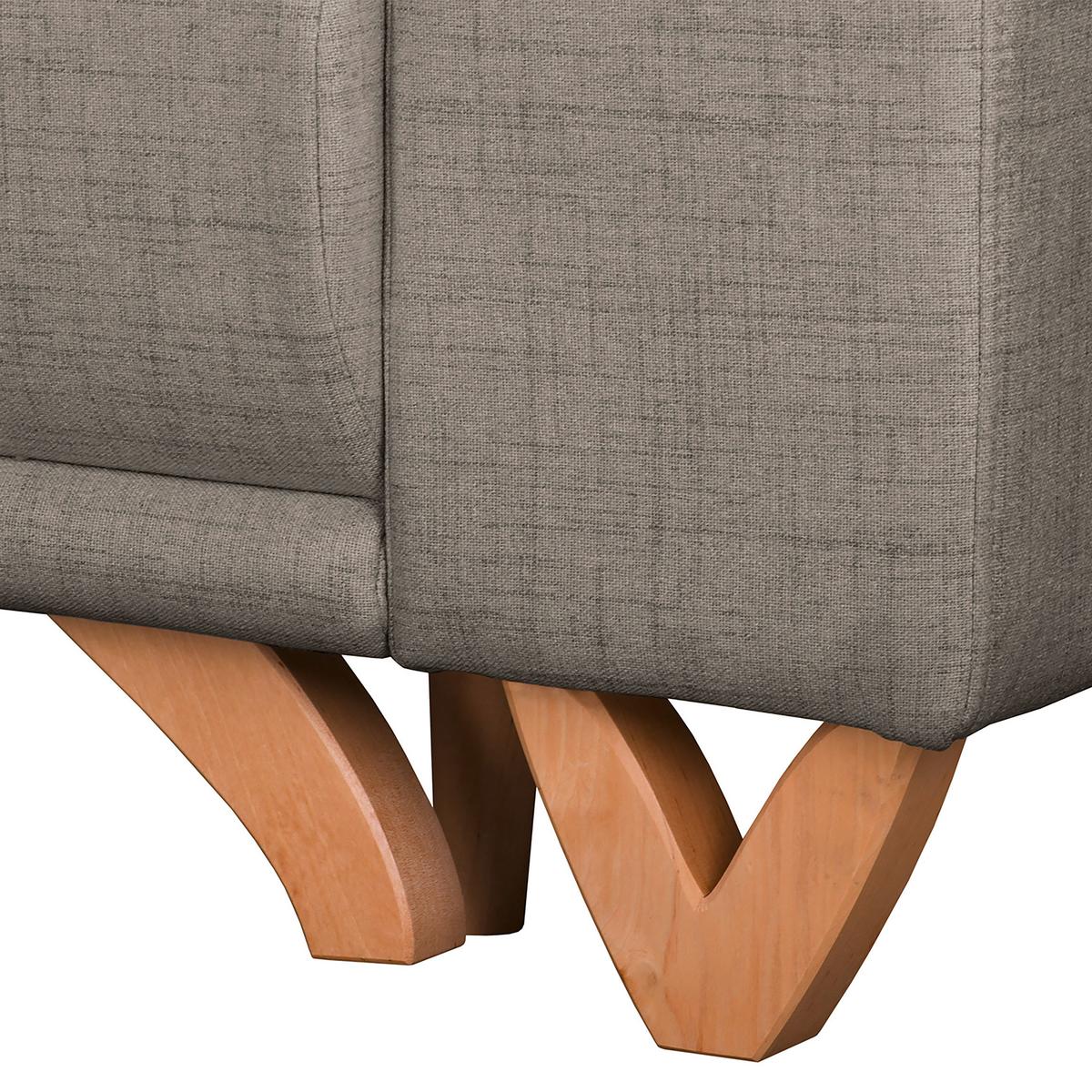 Ecksofa Bella Graphitfarben S: 257x174 Cm - Wengefarben/Graphitfarben, Design, Textil (257/174cm) - Livetastic