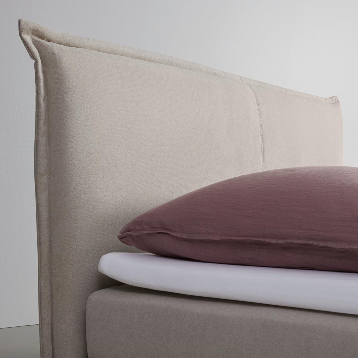 Boxspringová posteľ s toperom 180x200 cm, béžová - čierna/béžová, Modern, drevo/textil (180/200cm) - Bessagi Home