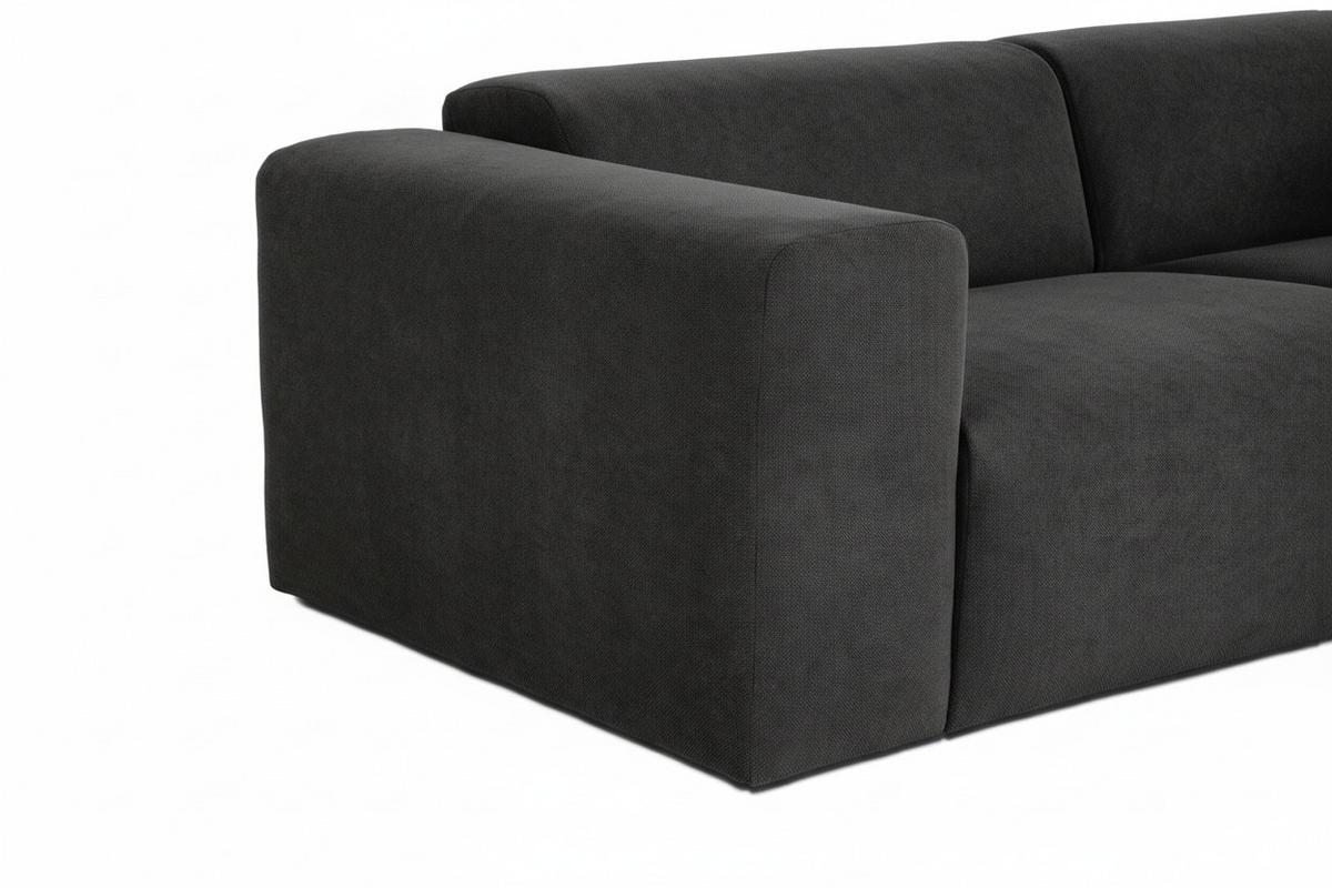 3-sitzer-sofa Manne Anthrazit B: 266 Cm - Anthrazit/Schwarz, Design, Textil (266/76/116cm) - MID.YOU